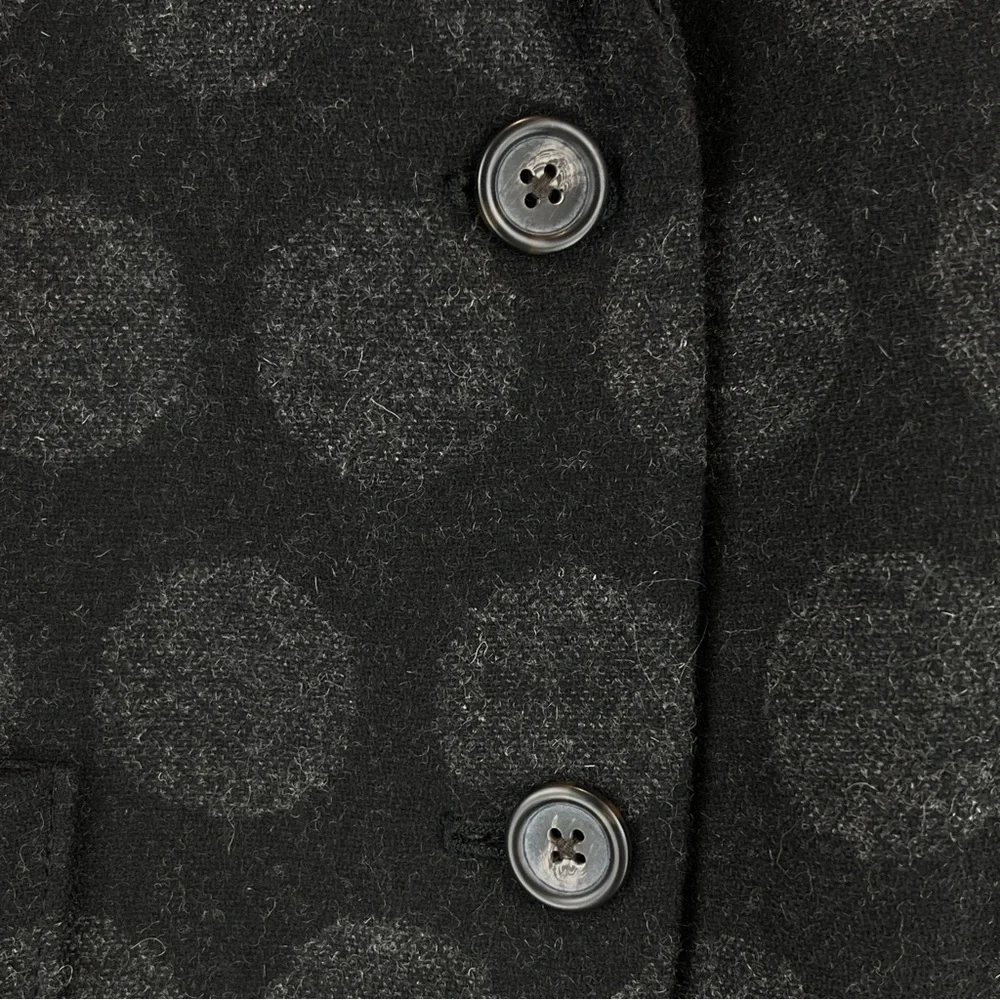 GAP The Academy Blazer Grey Gray Wool Blend Polka Dot Blazer Jacket Preppy Sz 6